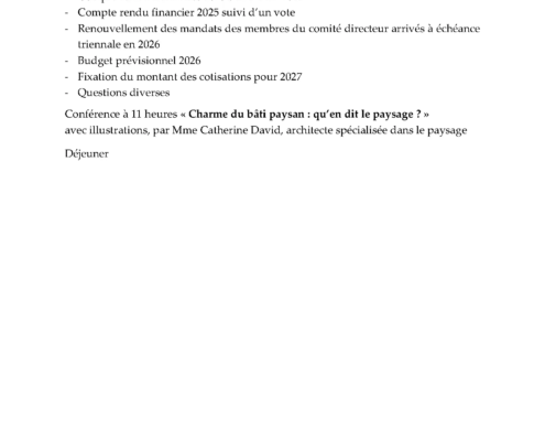 Assemblée générale, samedi 20 juin 2026